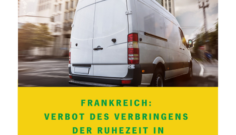 Frankreich Ruhezeitverbot Fahrzeuge unter 3,5t